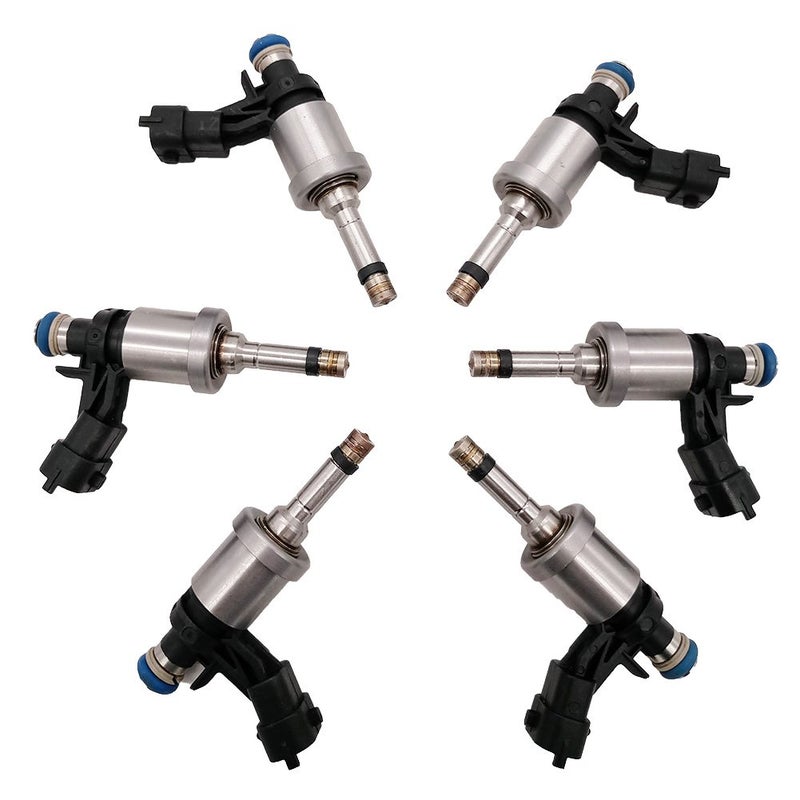Germban 12638530 6pcs Fuel Injectors 6 Holes Replacement for Buick 2009-2011 Enclave 2010-2011 Lacrosse for Cadillac 2008-2011 CTS STS for Traverse Camaro 3.6L-V6 FJ994 2173445 - Image 1